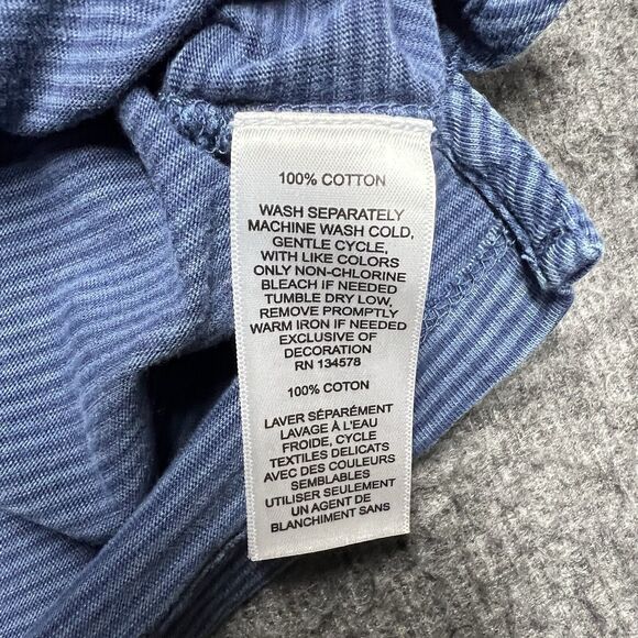 Vineyard Vines Polo Shirt Boys Size Large Blue Striped Short Sleeve Kids/Youth - Picture 3 of 7